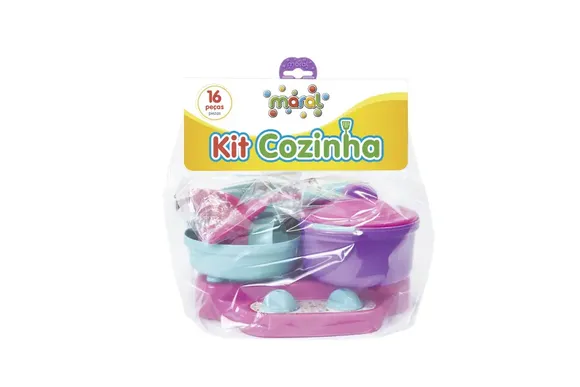 Brinquedo Brincando De Ser Kit Cozinha Rosa Maral