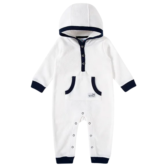 Macacão Manga Longa Com Capuz Inverno Ferramentas Soft Bebê