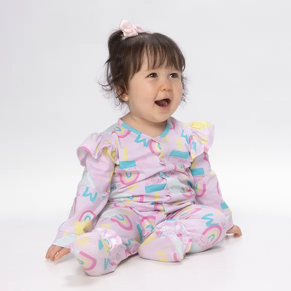 Macacão Sorvete Meia Malha Bebê Tip Top