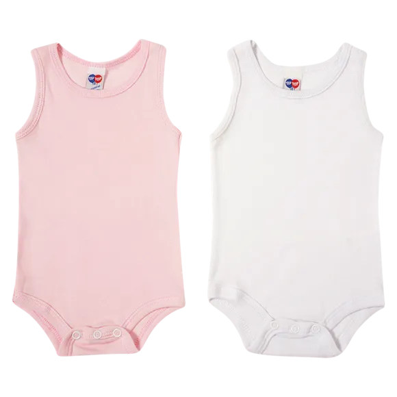 Kit Underwear Bebê Body Manga Regata Tip Top