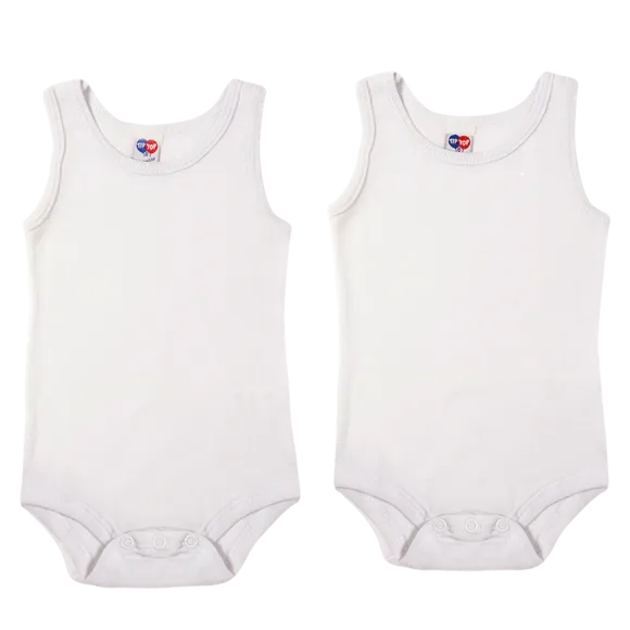 Kit Underwear Bebê Body Manga Regata Tip Top
