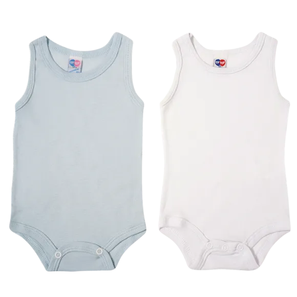 Kit Underwear Bebê Body Manga Regata Tip Top