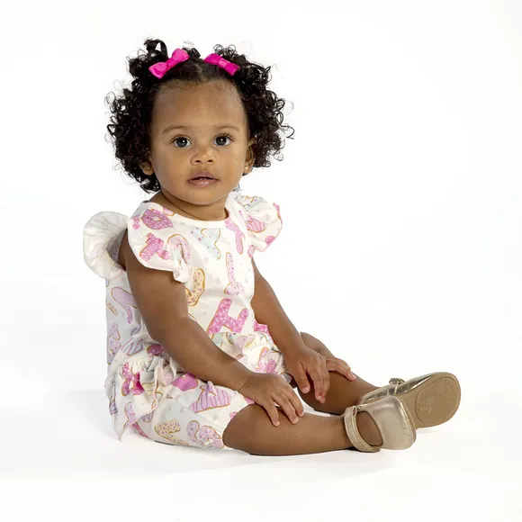 Macaquinho Bebê Com Babado Abc Meia Malha Tip Top