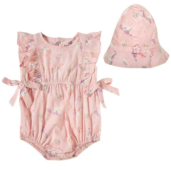 Banho De Sol Bebê Unicórnio Tricoline Estampado Tip Top