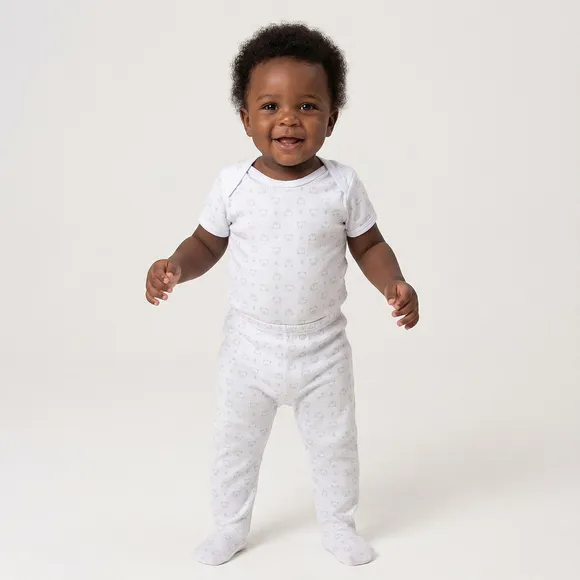 Kit Underwear Bebê Calça Culote Com Pezinho Tip Top