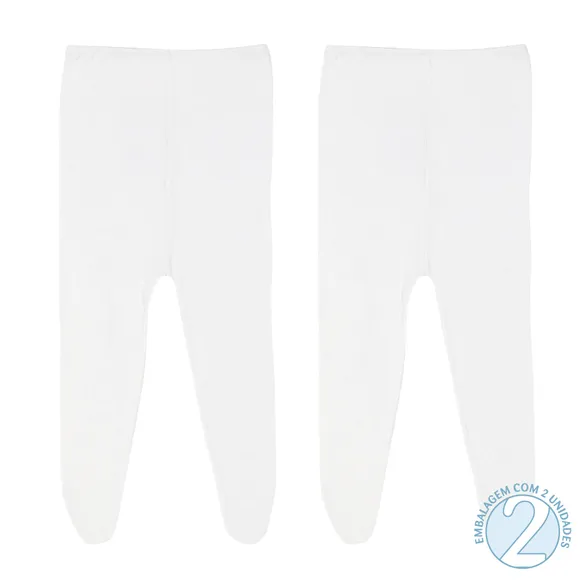 Kit Bebê Underwear Calça Culote Lisa Com Pezinho Tip Top