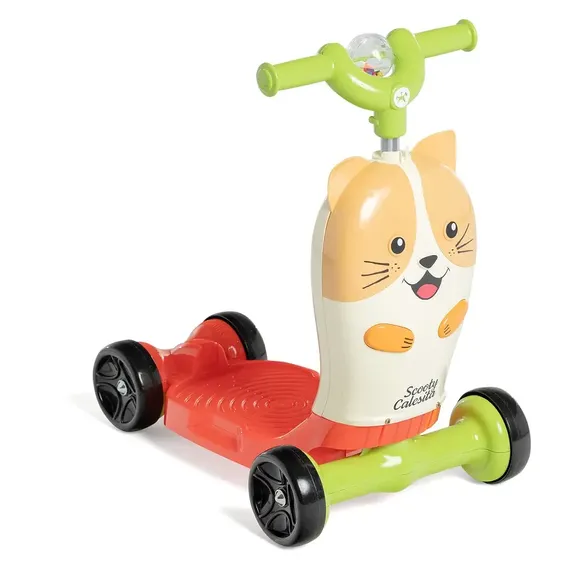 Triciclo Patinete 3 Estágios Scooby Cat Colorido Calesita