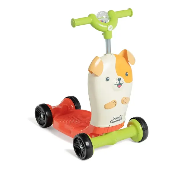 Triciclo Patinete 3 Estágios Scooty Dog Colorido Calesita