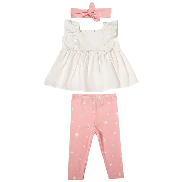 Conjunto Estampa Lisa Tricoline Bebê Tip Top