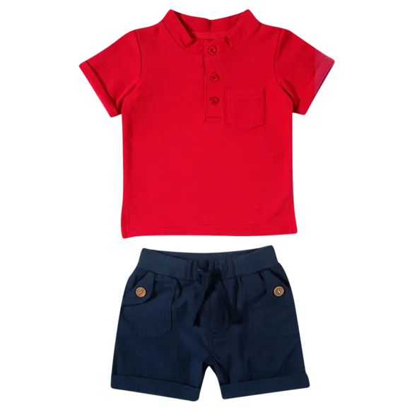 Conjunto Curto Festivo Tricoline Bebê Tip Top