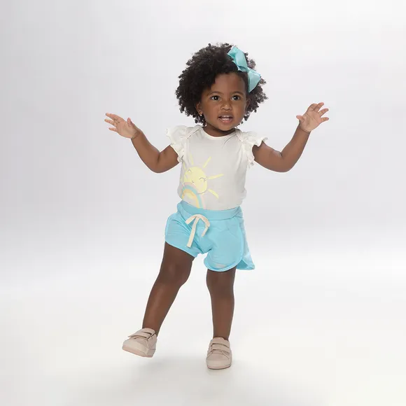 Conjunto Bebê Curto Sunshine Meia Malha Tip Top