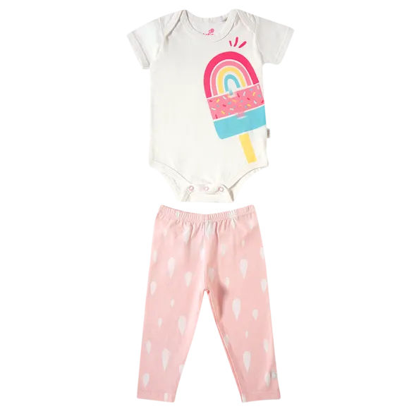 Conjunto Sorvete Meia Malha Bebê Tip Top