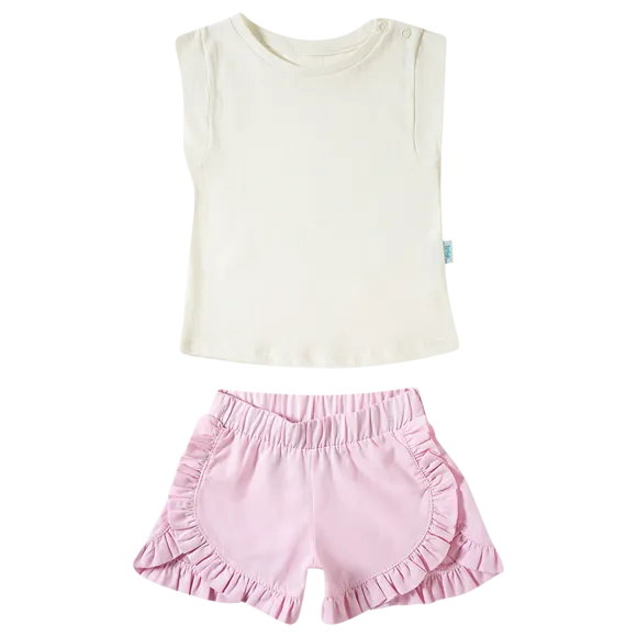 Conjunto Curto Festivo Meia Malha Bebê Tip Top
