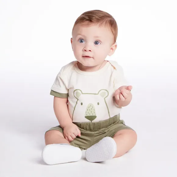Conjunto Curto Bebê Zoo Meia Malha Tip Top