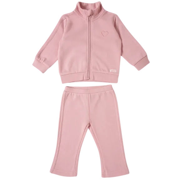 Conjunto Comprido Rosa Claro Moletom Bebê Tip Top