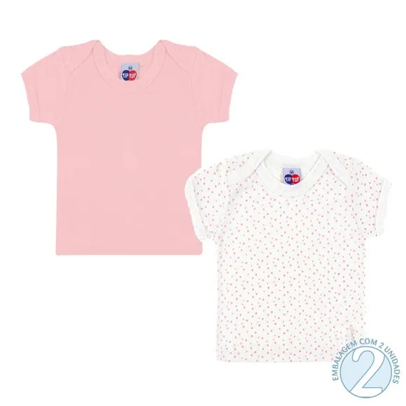 Kit Underwear Camiseta Manga Curta Bebê Tip Top
