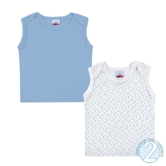 Kit 2 Peças Camiseta Machão Bebê Estrelas Cores