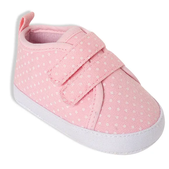 Sapatinho Bebê Rosa Com Bolinha