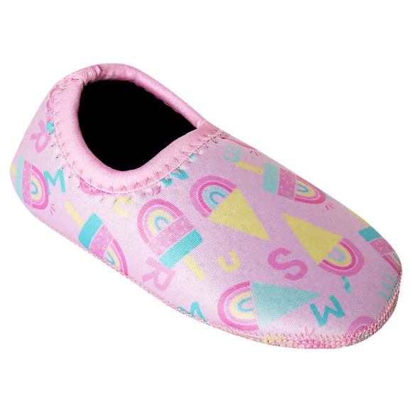 Sapatinho Praia Neoprene Sorvete Alfabeto Rosa
