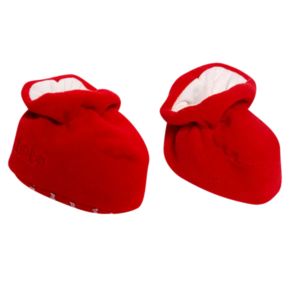 Pantufa Bebê Vermelha Plush Tip Top