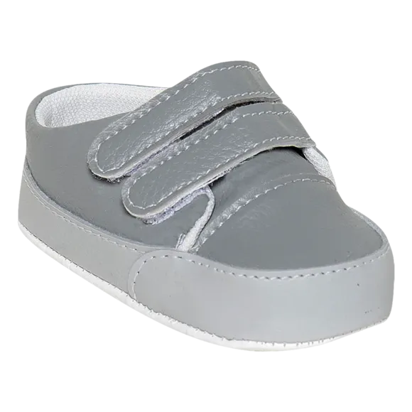 Tênis Courinho Bebê Cinza Tip Top