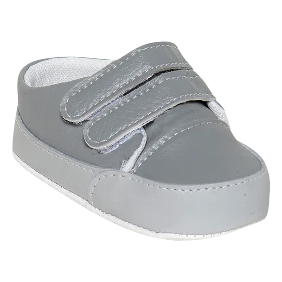 Tênis Courinho Bebê Cinza Tip Top