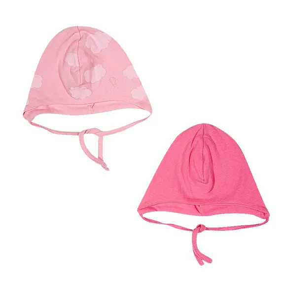 Kit Com 2 Toucas Bebê Suedine 100% Algodão