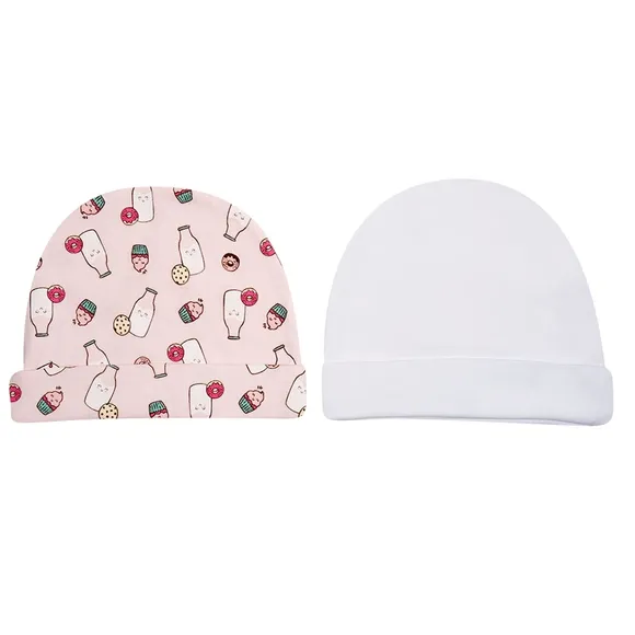 Kit 2 Toucas Bebê Suedine 100% Algodão