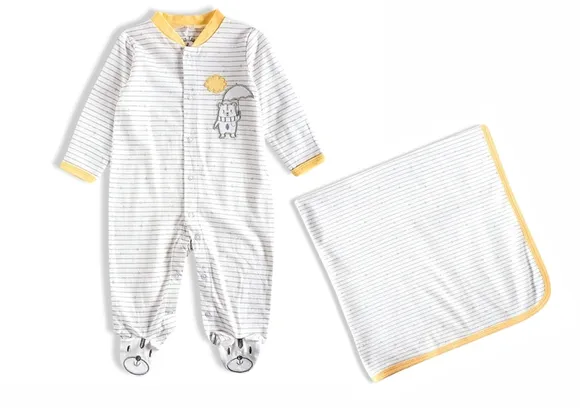 Kit Bebê 2 Peças Suedine 100% Algodão Tip Top