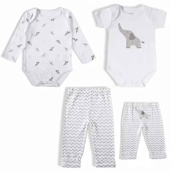 Kit Enxoval 3 Peças Bebê Suedine 100% Algodão Tip Top
