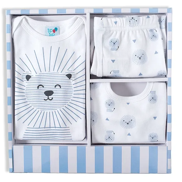 Kit 3 Peças Bebê Macacão, Culote E Babador