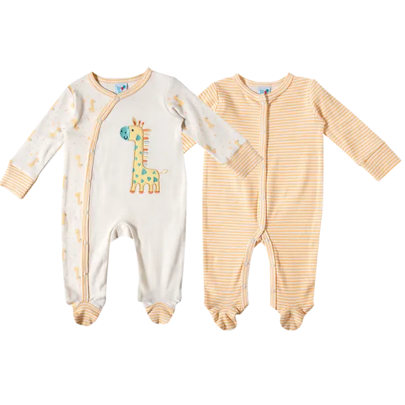 Kit 2 Bebê Macacões Bichinhos Divertidos Tip Top