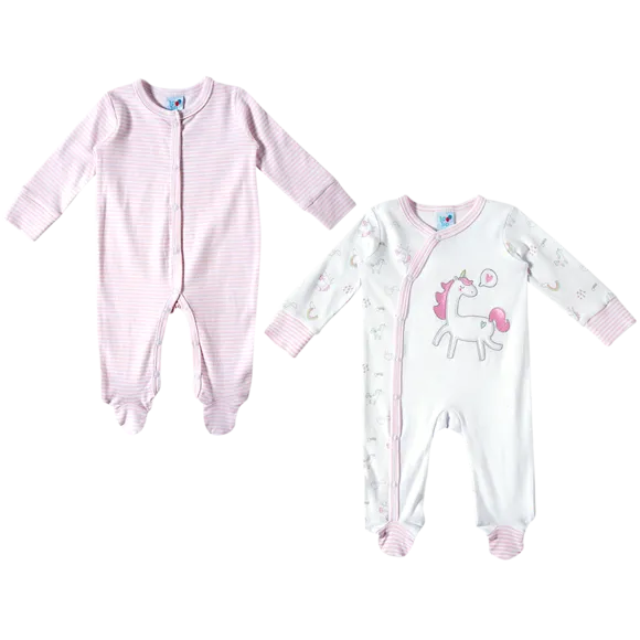 Kit 2 Bebê Macacões Bichinhos Divertidos Tip Top