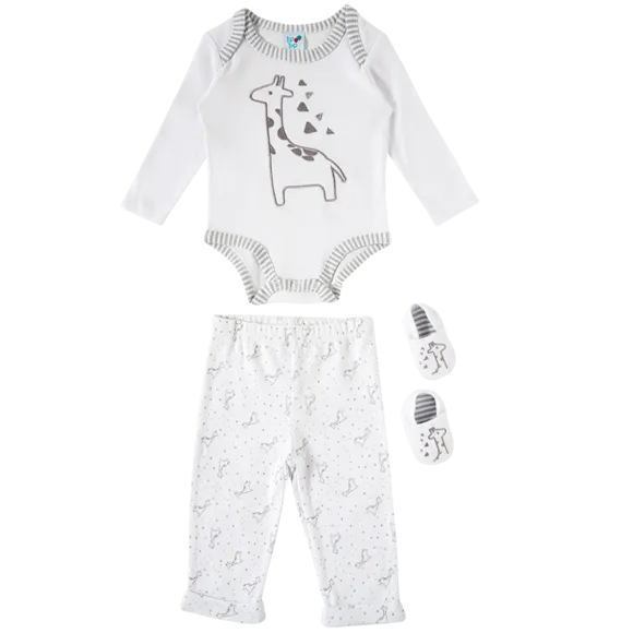 Kit Enxoval Bebê 3 Peças Suedine Tip Top