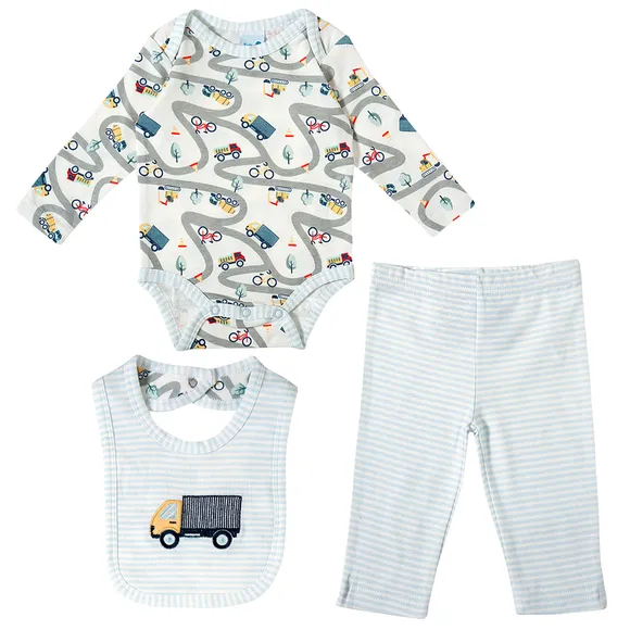 Kit Enxoval 3 Peças Suedine Branco Bebê Tip Top