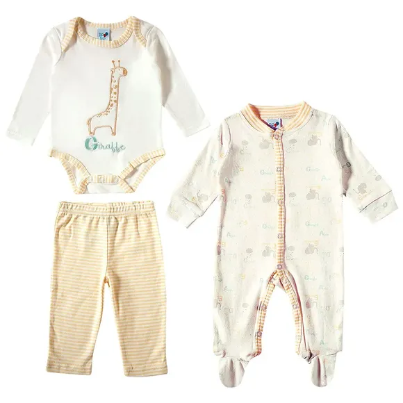 Kit Enxoval Bebê Body Calça E Macacão Suedine Tip Top