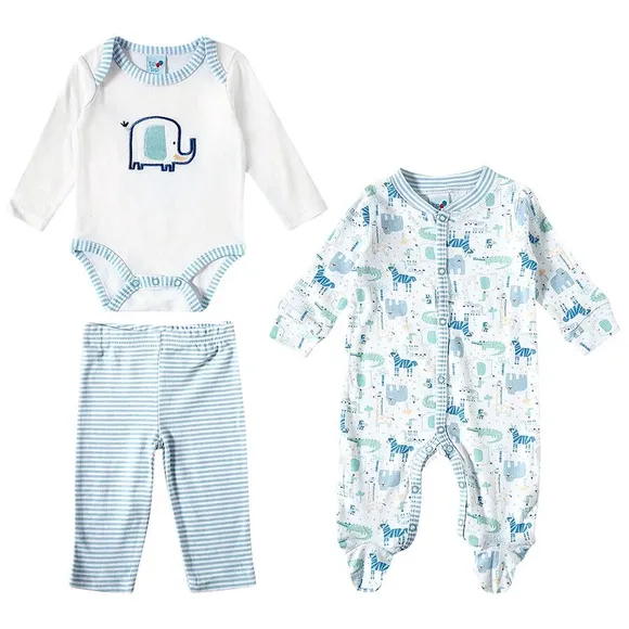 Kit Enxoval Bebê Body Calça E Macacão Suedine Tip Top