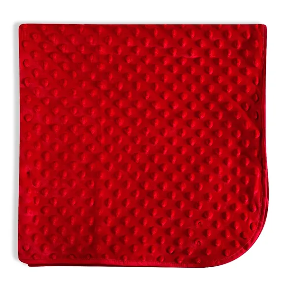 Manta Bebê Plush Poás Em Relevo Vermelho Tip Top