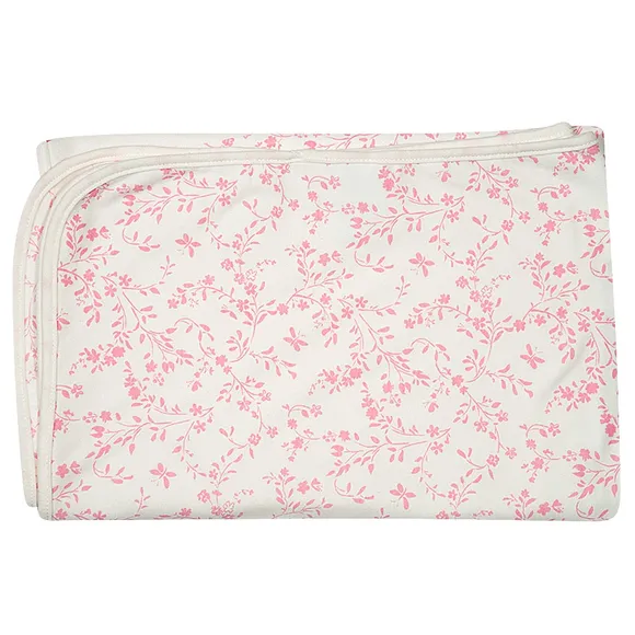 Manta Bebê Flores Meia Malha Tip Top