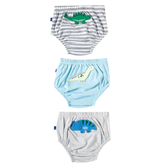 Kit 3 Cuecas Dino Suedine Bebê Tip Top