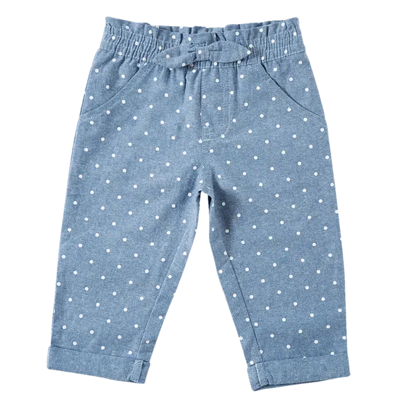 Calça Jeans Blue Com Bolinhas Bebê Tip Top