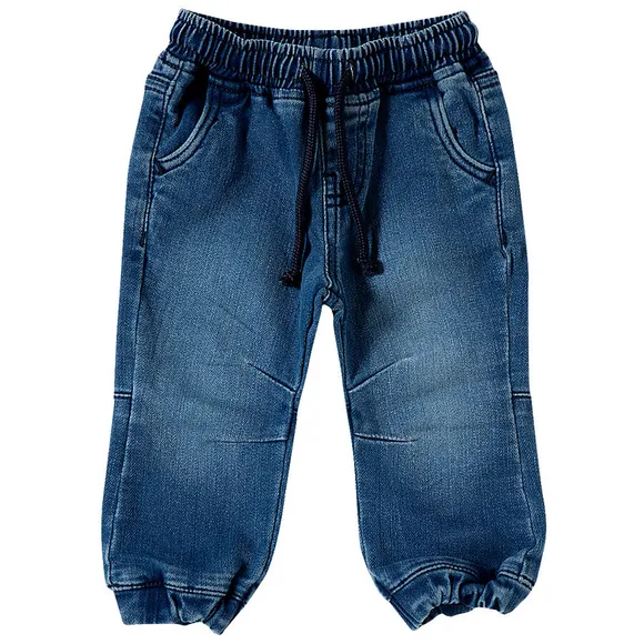 Calça Bebê Lisa Malha Denim Tip Top