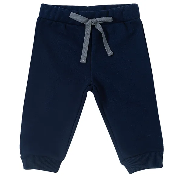 Calça Estampa Lisa Com Cordão Moletom Bebê Tip Top