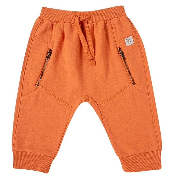 Calça Estampa Lisa Com Bolsos Moletom Bebê Tip Top