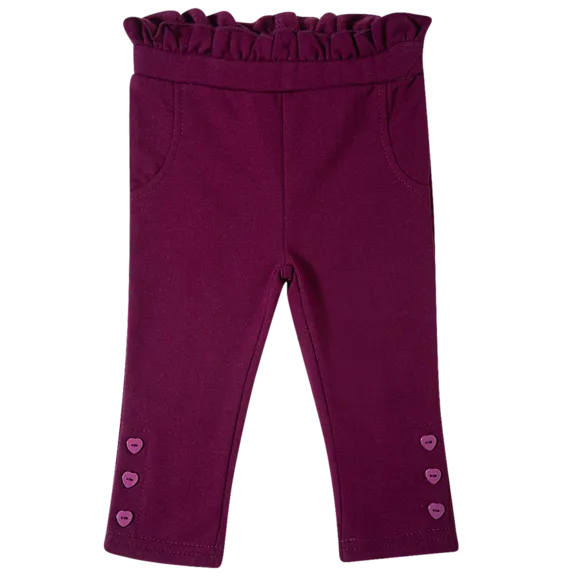 Calça Bebê Com Detalhes De Botões Moletom Tip Top