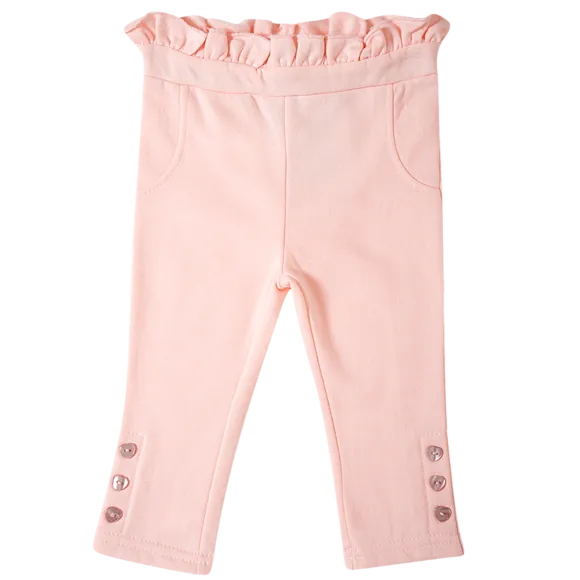Calça Bebê Com Detalhes De Botões Moletom Tip Top