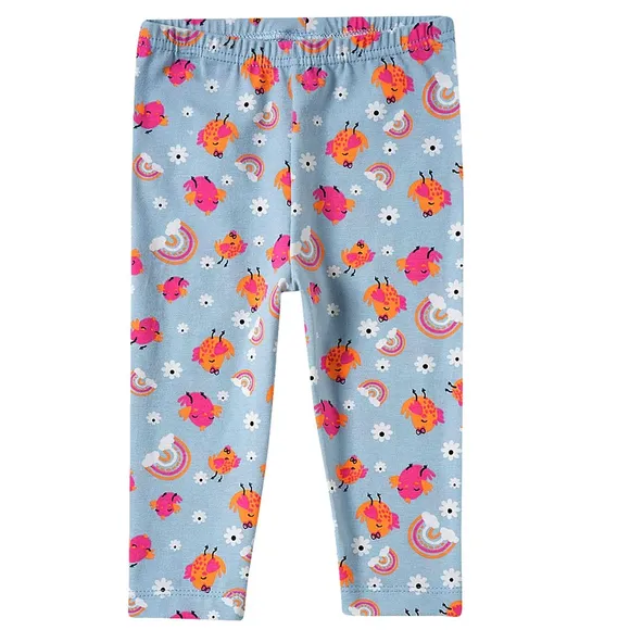 Calça Legging Bebê Azul Cotton Tip Top