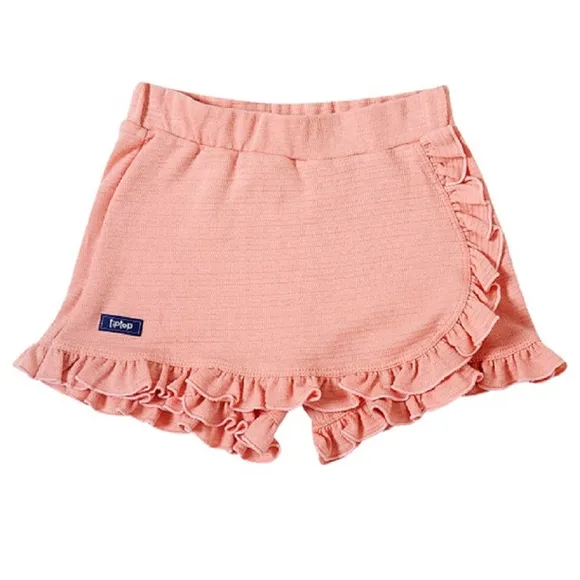 Shorts Saia Estampa Lisa Malha Texturizada Bebê Tip Top