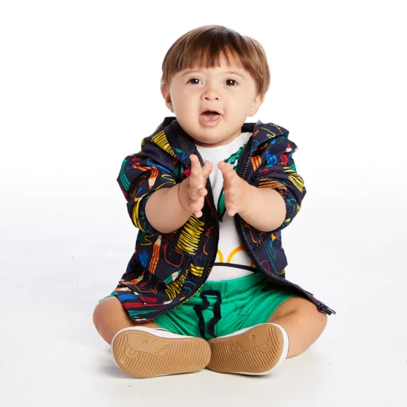 Jaqueta Corta Vento Bebê Dino Microfibra Tip Top