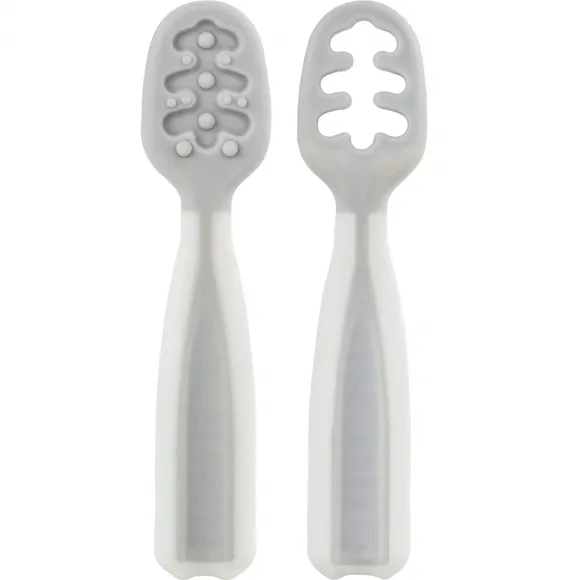 Kit 2 Colheres De Treinamento Cinza Buba